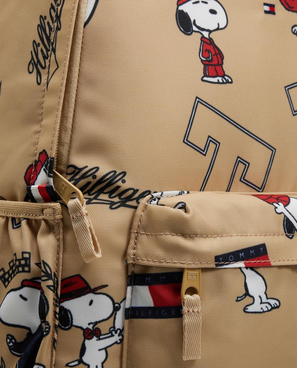 Mochila com Estampado Snoopy Castanho-3