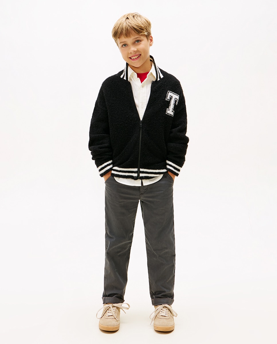 Calças Regular Cinzento-escuro-1