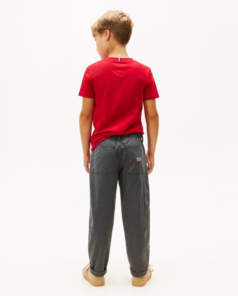 Calças Regular Cinzento-escuro-3