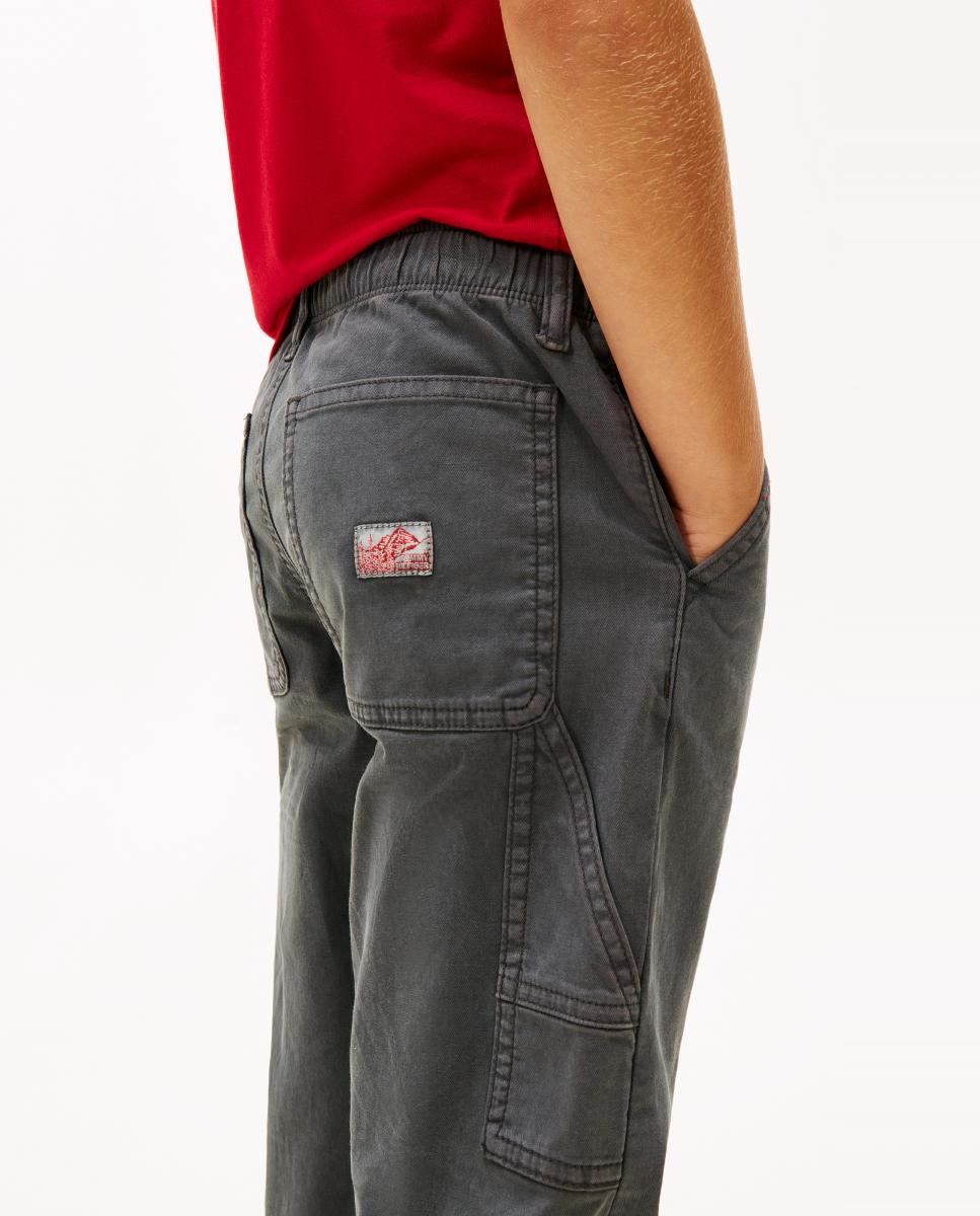Calças Regular Cinzento-escuro-4