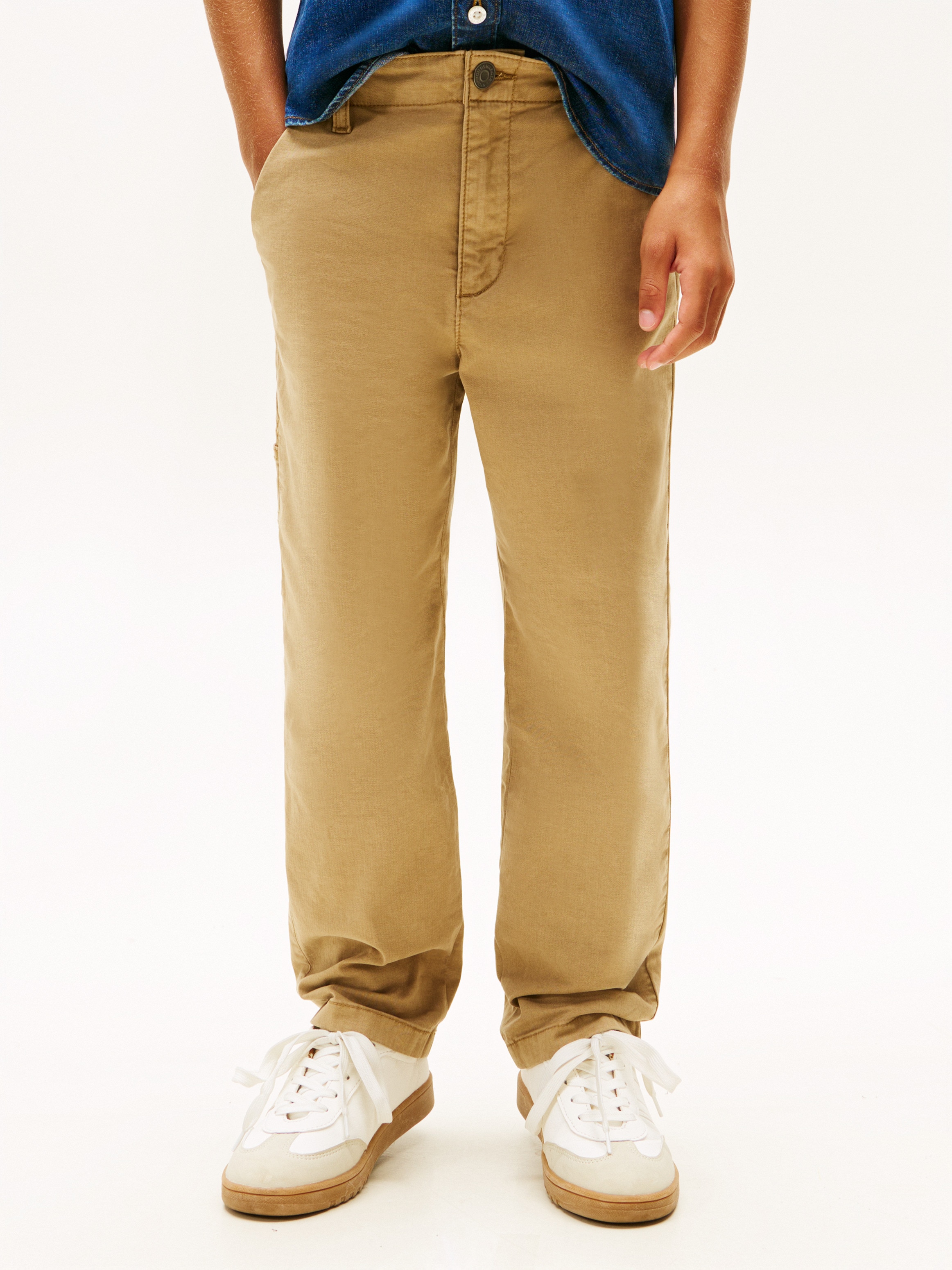 Calças Relaxed Fit Tommy Hilfiger Castanho-2