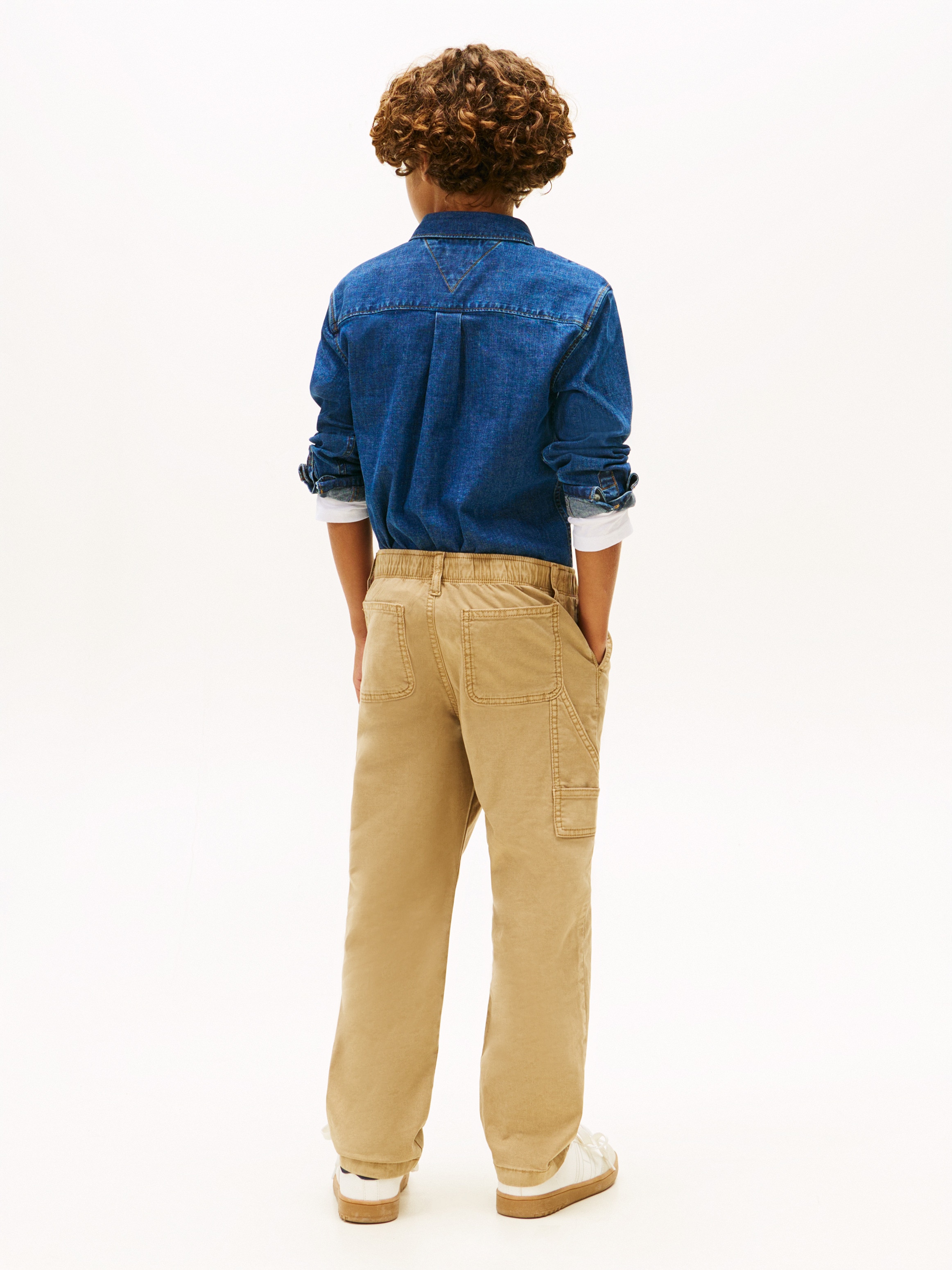 Calças Relaxed Fit Tommy Hilfiger Castanho-4