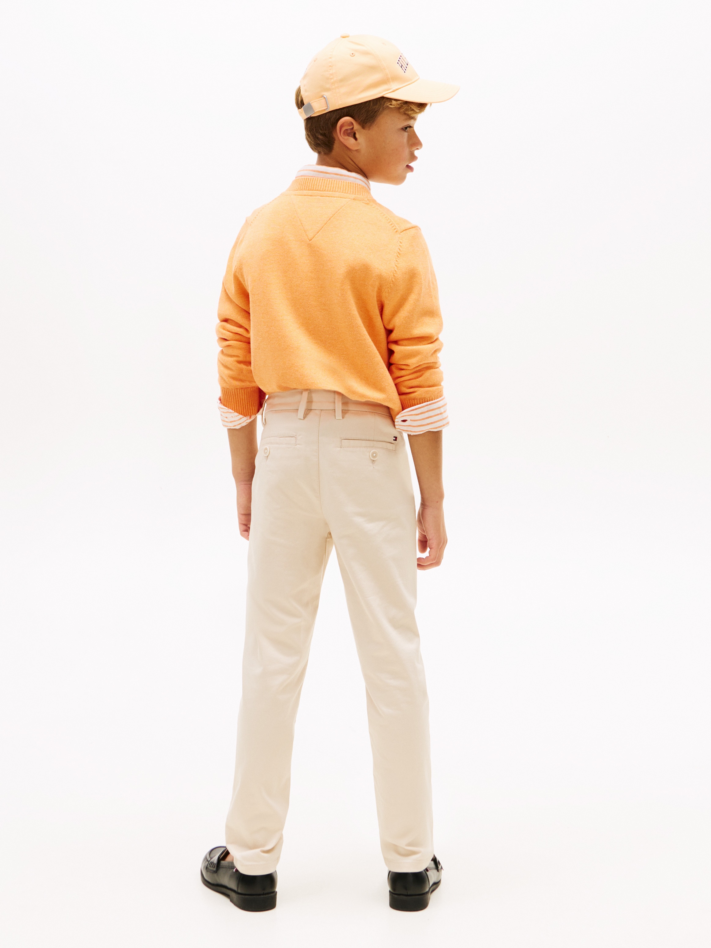 Calças Chino de Algodão Elástico Tommy Hilfiger Castanho-4