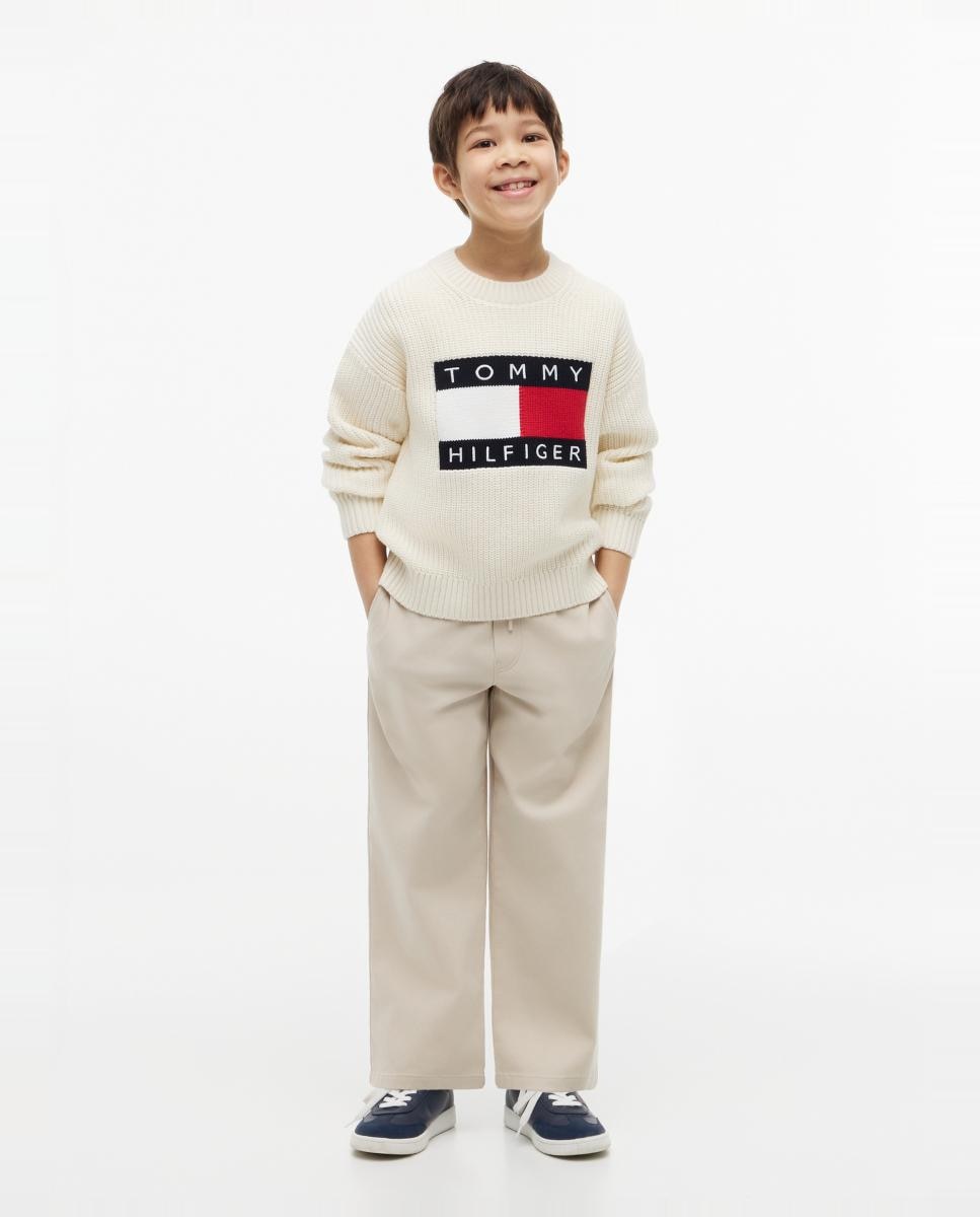 Imagen 1 de Pantalón de niño de silueta baggy - Tommy Hilfiger - Beige Beige