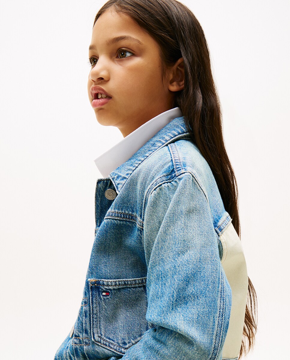 Casaco de Ganga com Bandeira nas Costas Azul-4