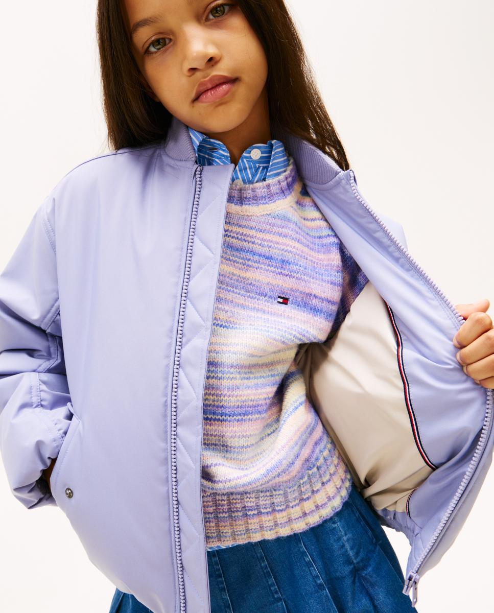Blusão Tipo Bomber Tommy Hilfiger Roxo-3