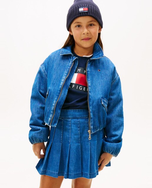 Imagem 0 de Blusão de ganga com logótipo nas costas