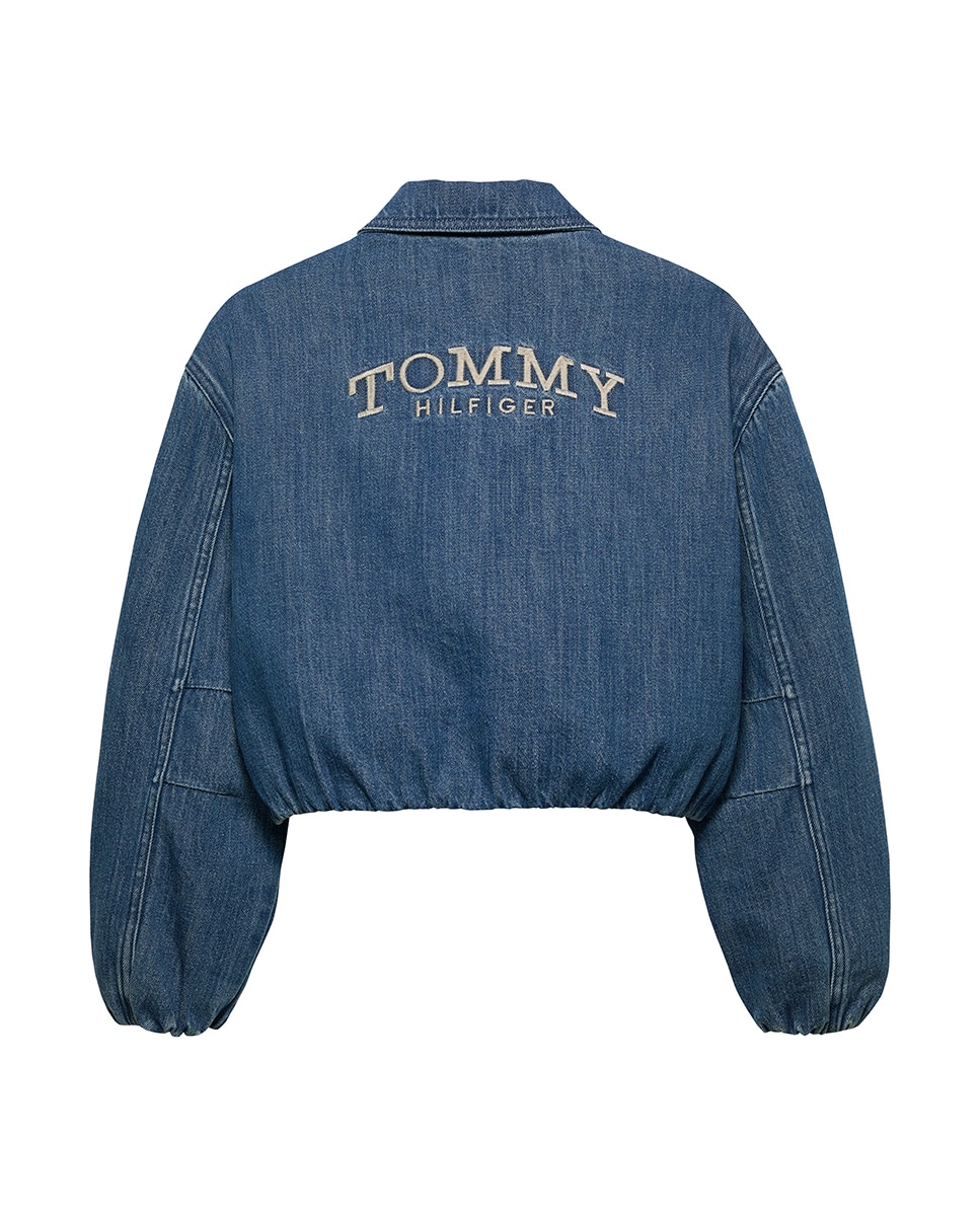 Blusão de ganga com logótipo nas costas Tommy Hilfiger Azul-7