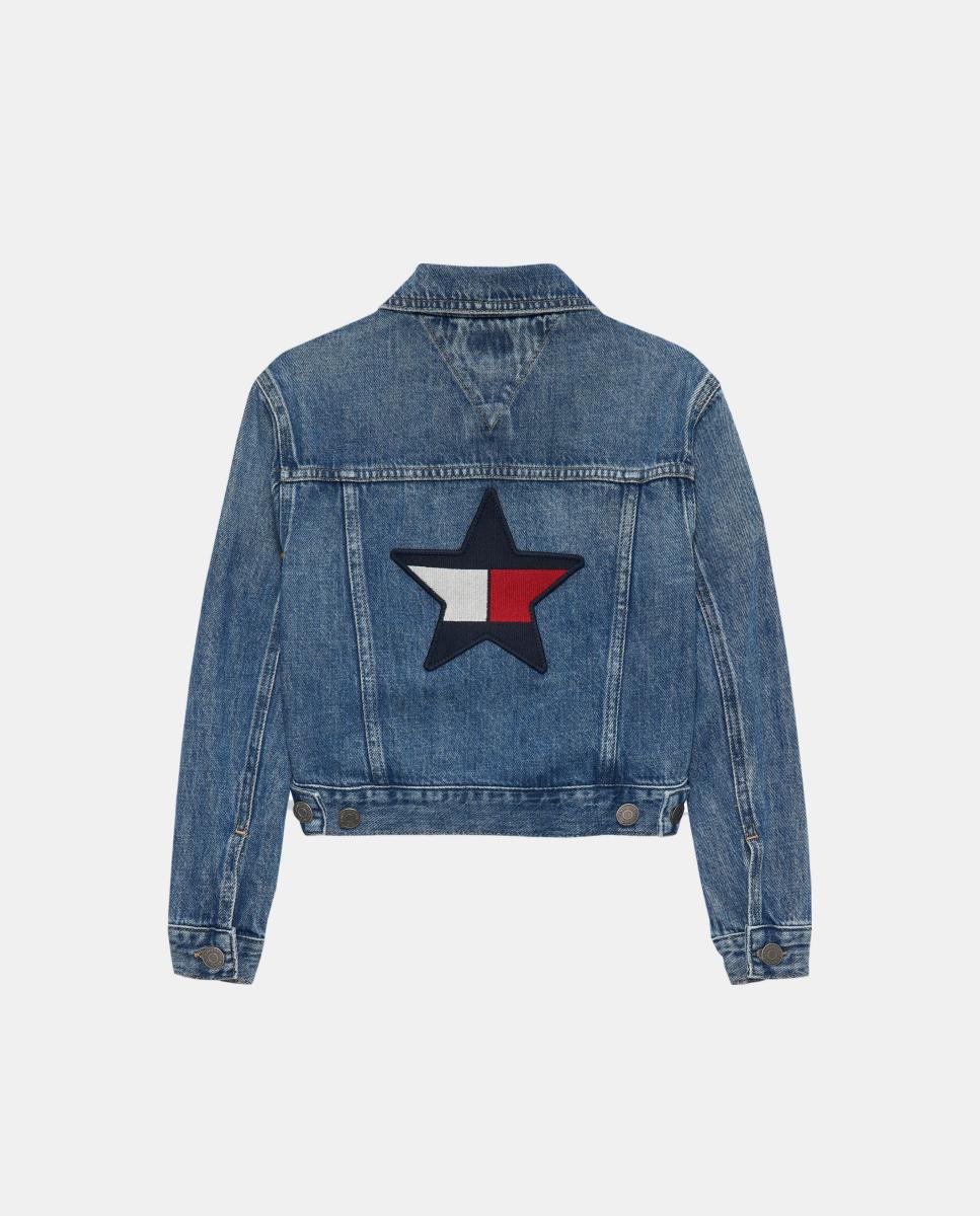 Blusão de Ganga com Remendo de Estrela nas Costas Tommy Hilfiger Azul-2