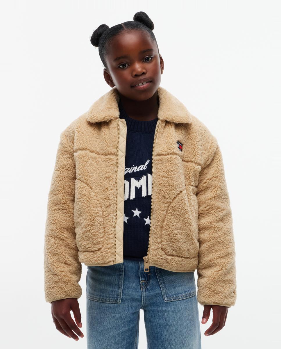 Abrigo de niña estilo forro polar - Tommy Hilfiger - Amarillo Amarillo-1