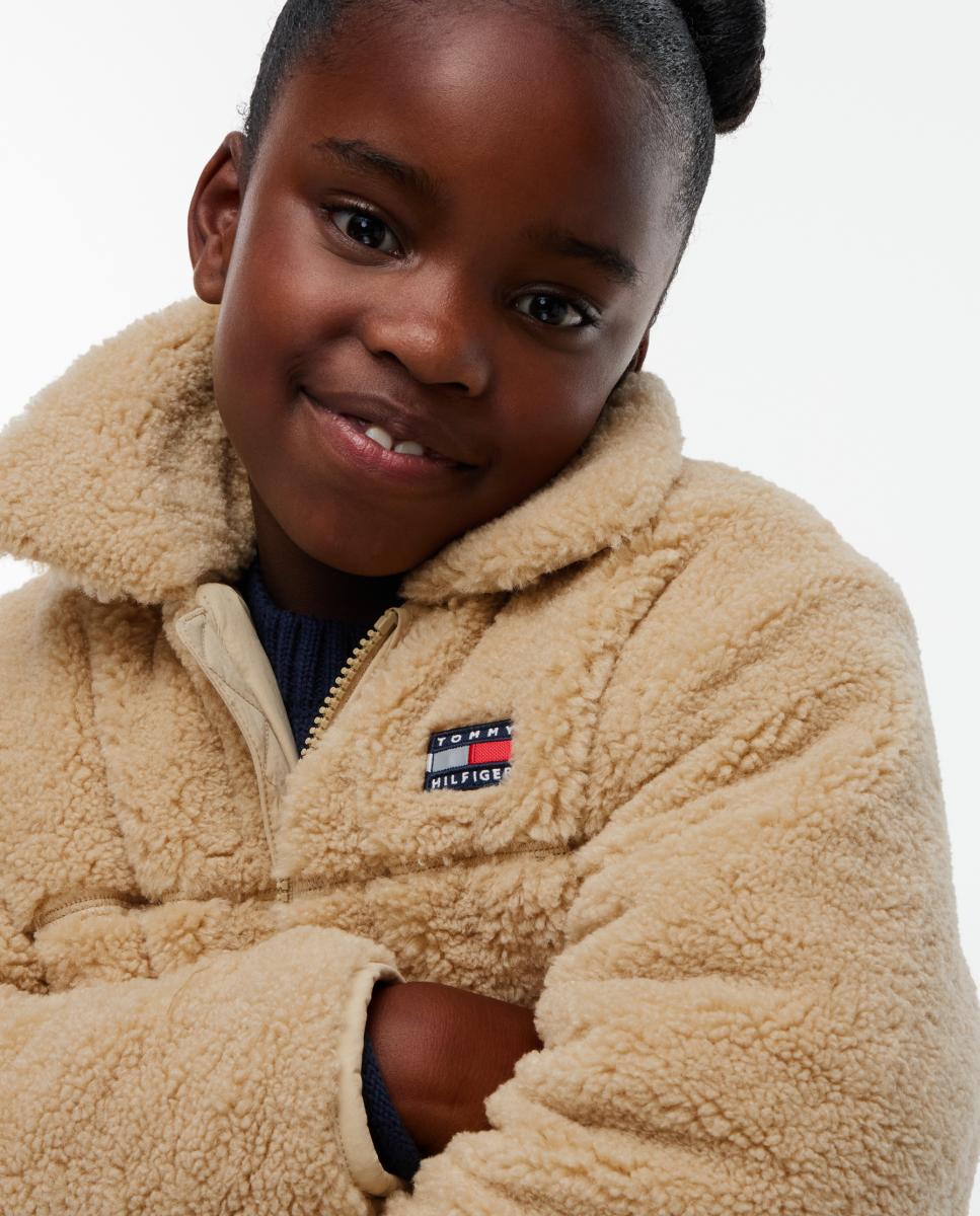 Abrigo de niña estilo forro polar - Tommy Hilfiger - Amarillo Amarillo-4