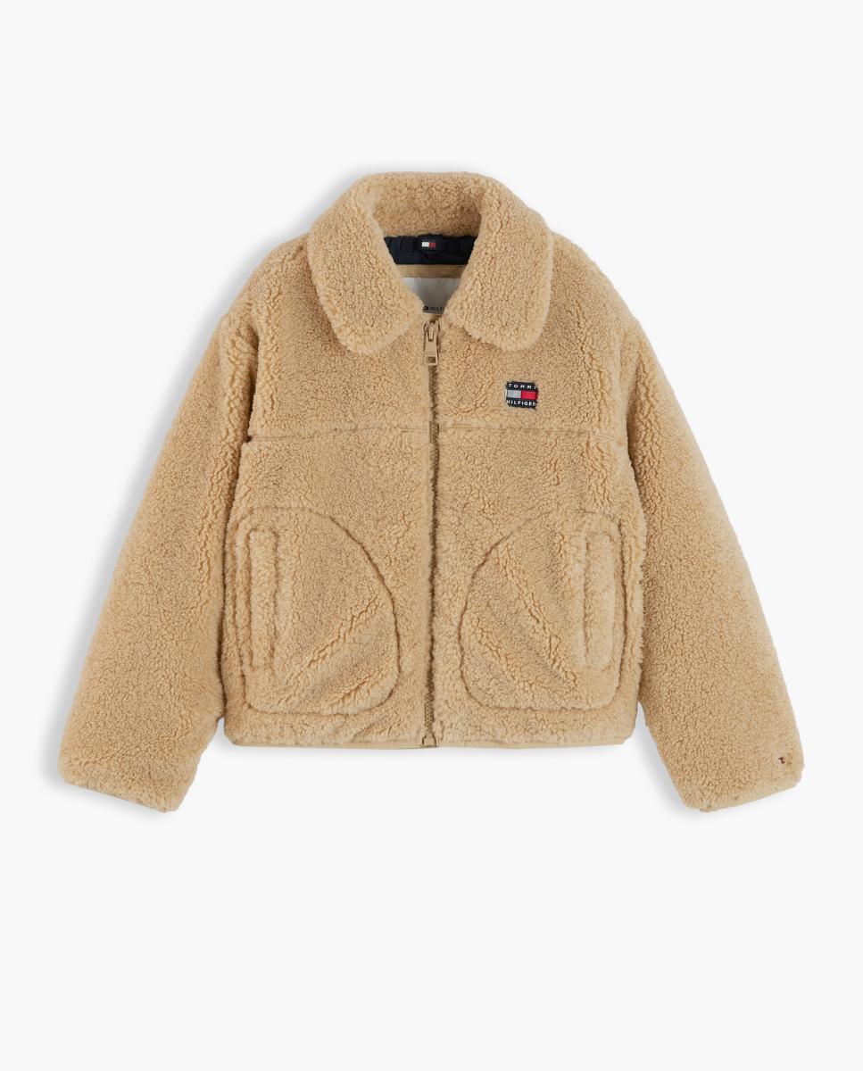 Abrigo de niña estilo forro polar - Tommy Hilfiger - Amarillo Amarillo-5
