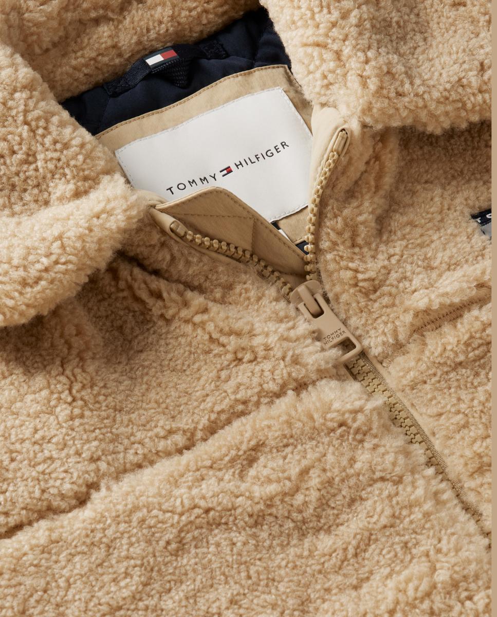 Abrigo de niña estilo forro polar - Tommy Hilfiger - Amarillo Amarillo-8