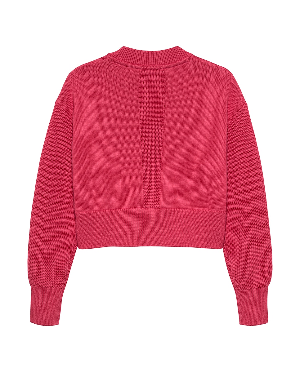 Camisola de Malha com Logótipo Bordado Tommy Hilfiger Rosa-6