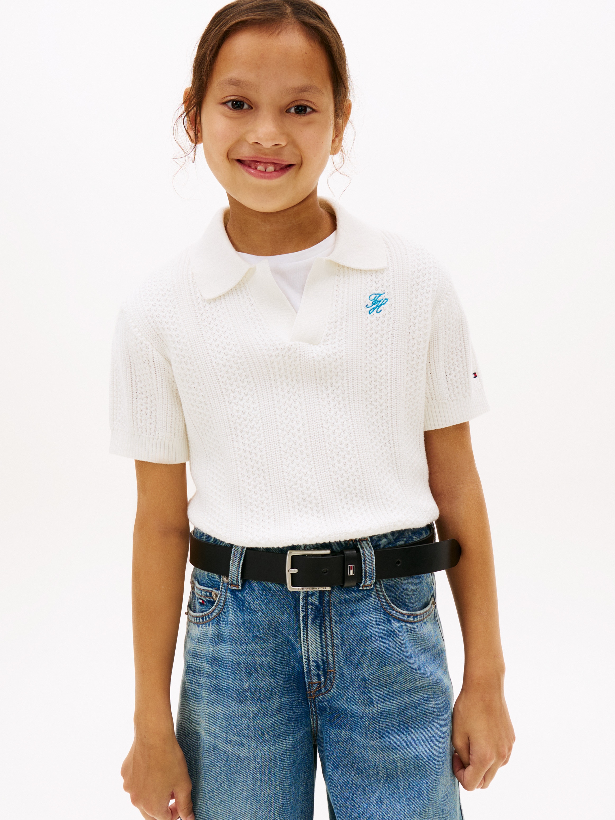 Imagem 0 de Camisola de Malha Tipo Polo de Crochet