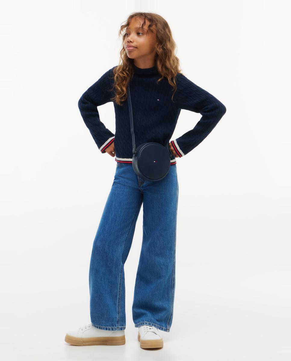 Camisola de Malha com Gola Alta Amarelo-4