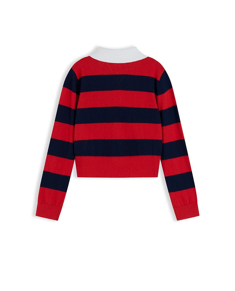 Jersey de niña estilo polo de manga larga - Tommy Hilfiger - Amarillo Amarillo-6