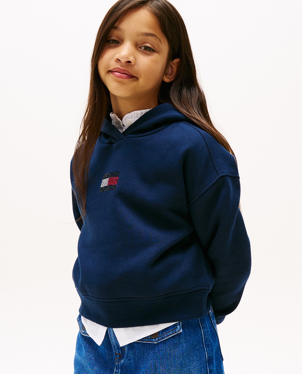 Imagem 0 de Sweatshirt com Capuz e Logótipo de Pedraria à Frente