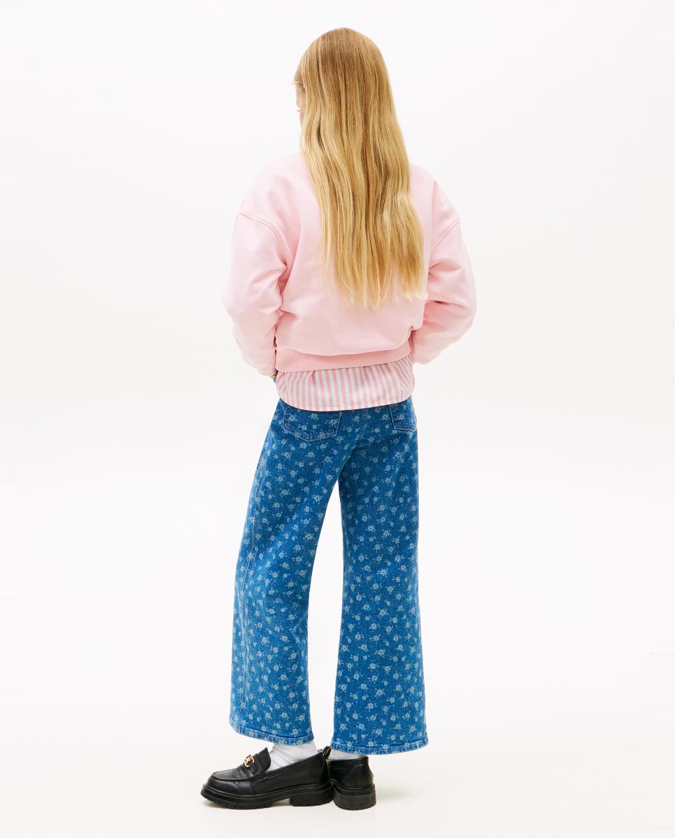 Sweatshirt com Logótipo Floral Tommy Hilfiger Rosa-2