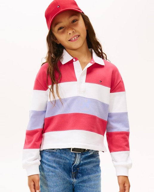 Imagem 0 de Polo Tipo Sweatshirt às Riscas