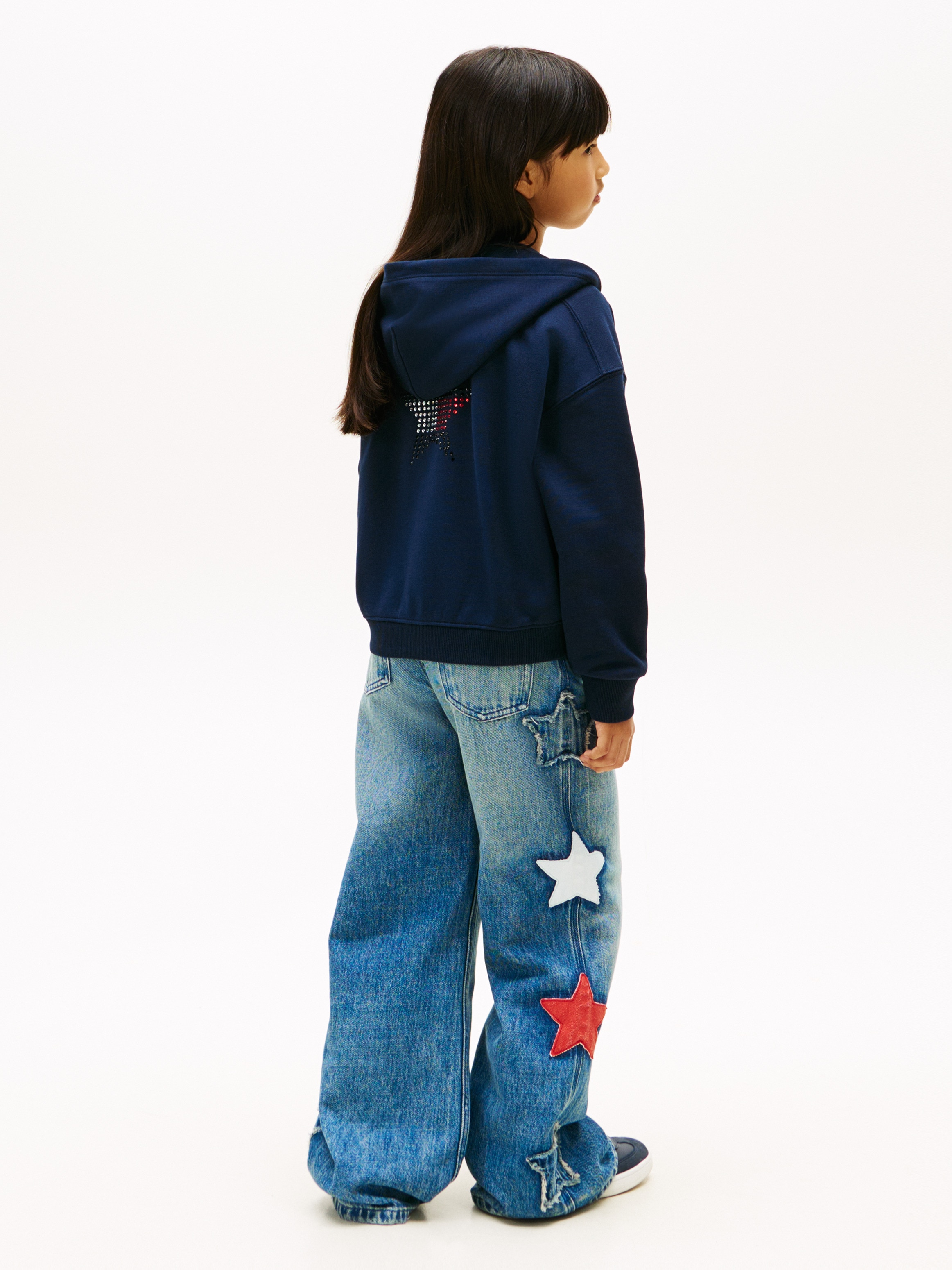 Sweatshirt com Capuz e Estrela Decorativa nas Costas Tommy Hilfiger Azul-2