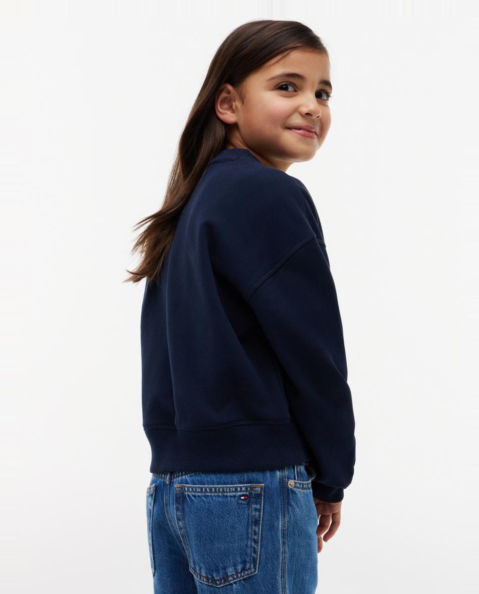 Sweatshirt com logótipo bordado Tommy Hilfiger Azul-2