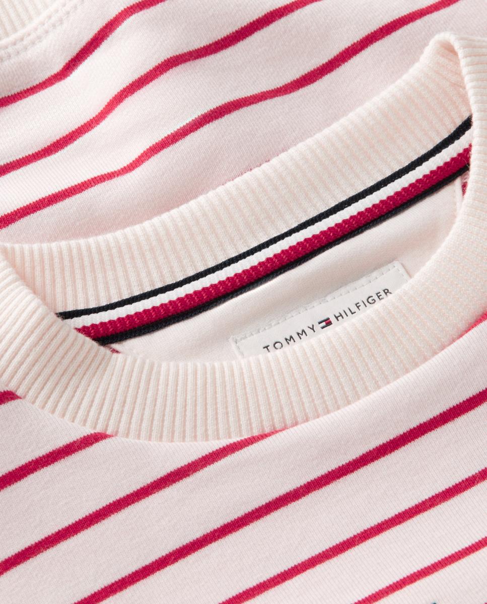 Sweatshirt com logótipo bordado Tommy Hilfiger Vermelho-7