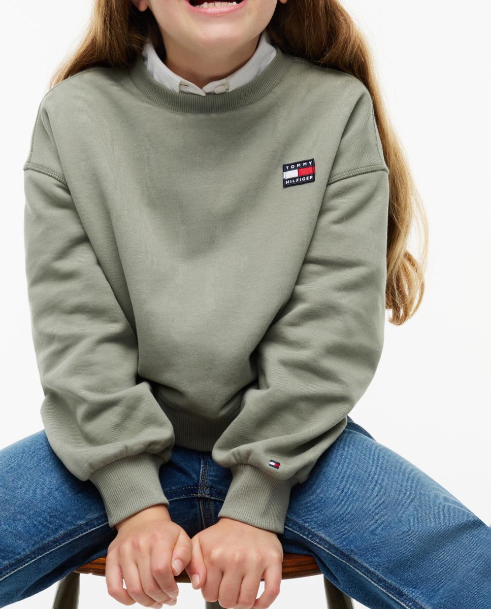 Sweatshirt com Decote Redondo Amarelo-3