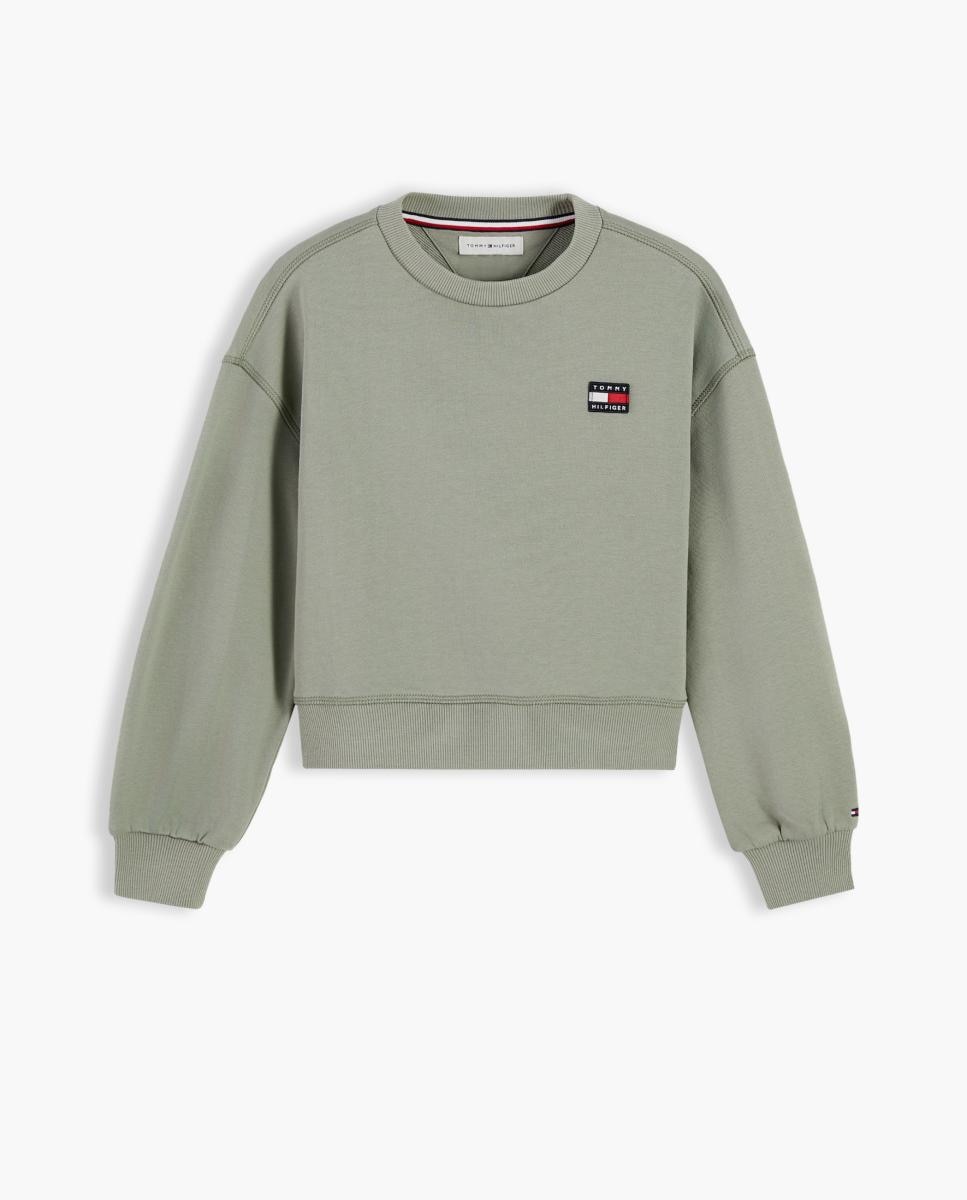 Sweatshirt com Decote Redondo Amarelo-5