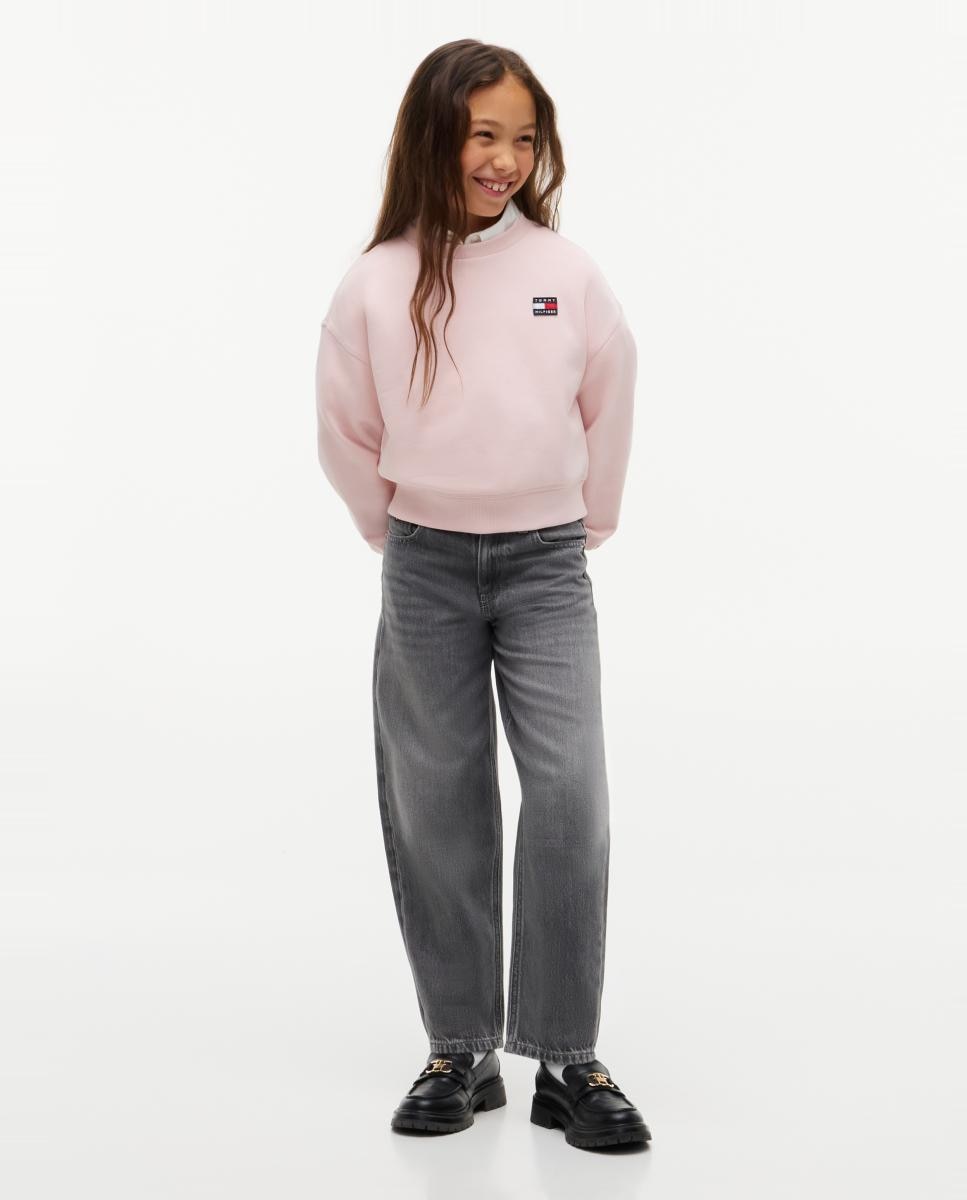 Sweatshirt com Decote Redondo Amarelo-4