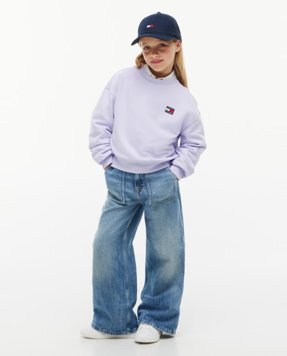 Sweatshirt com Decote Redondo Amarelo-4