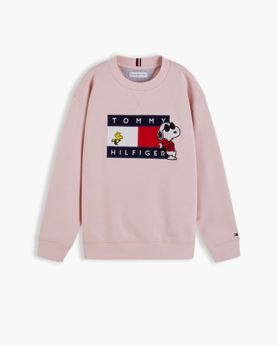 Sweatshirt com Decote Redondo e Logótipo Snoopy Amarelo-5
