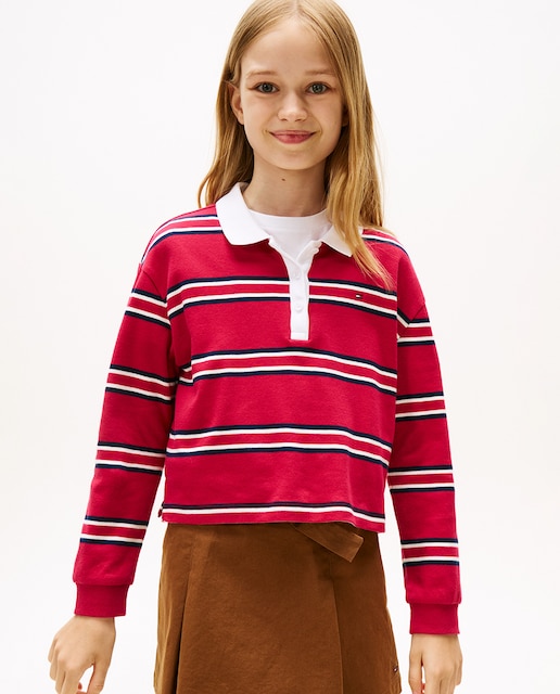 Imagem 0 de Polo de Manga Comprida às Riscas