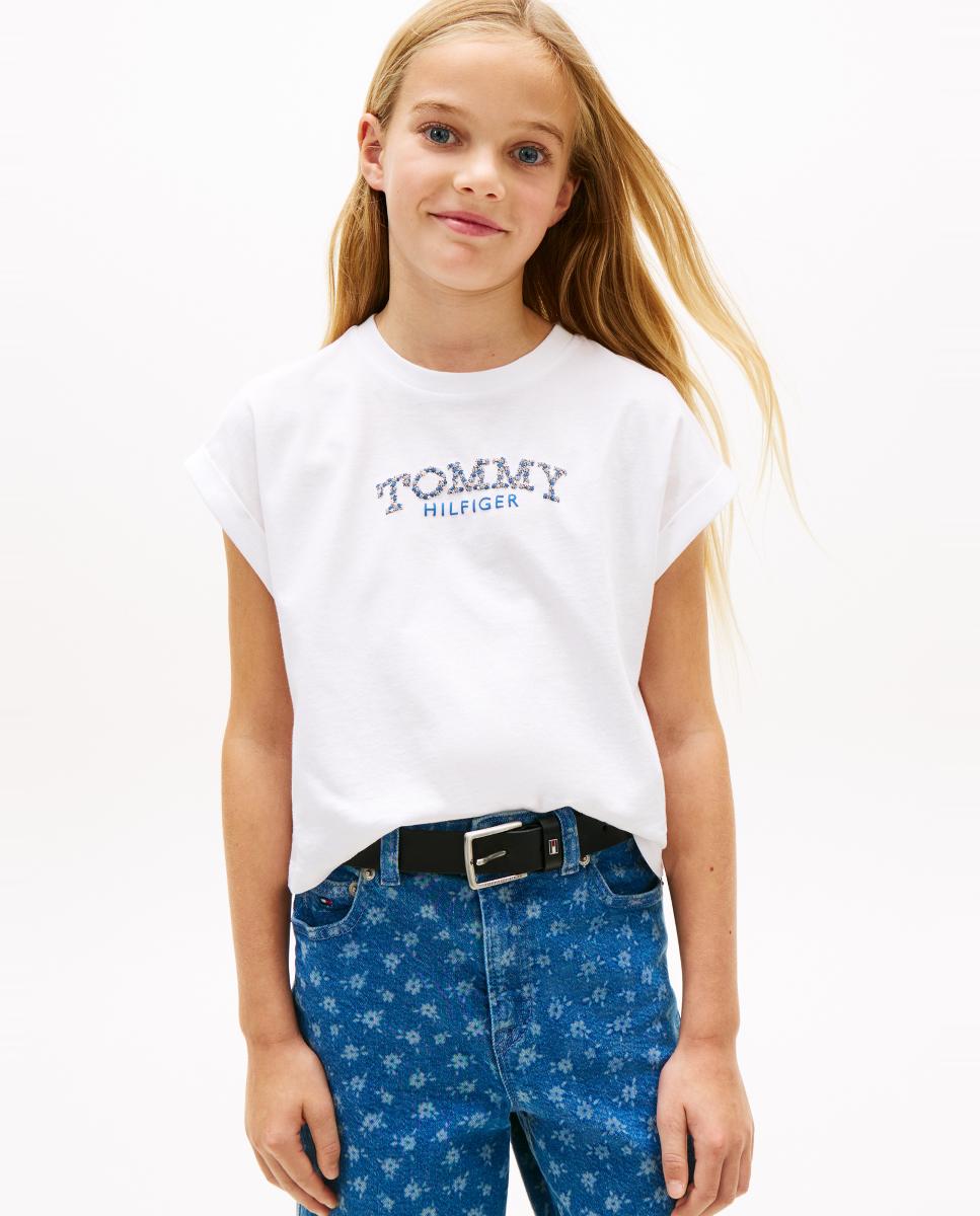 Imagem 0 de T-shirt Cropped com Logótipo Floral