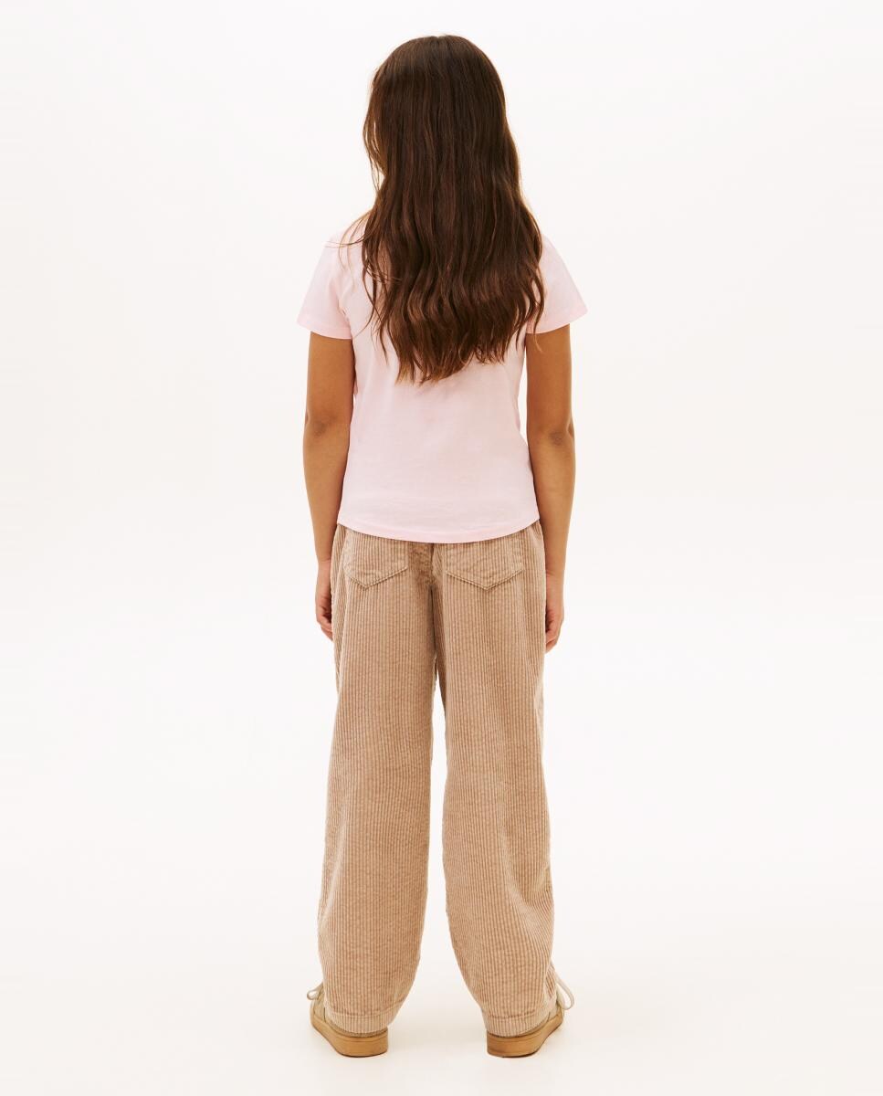 T-shirt com Logótipo Floral Rosa-2