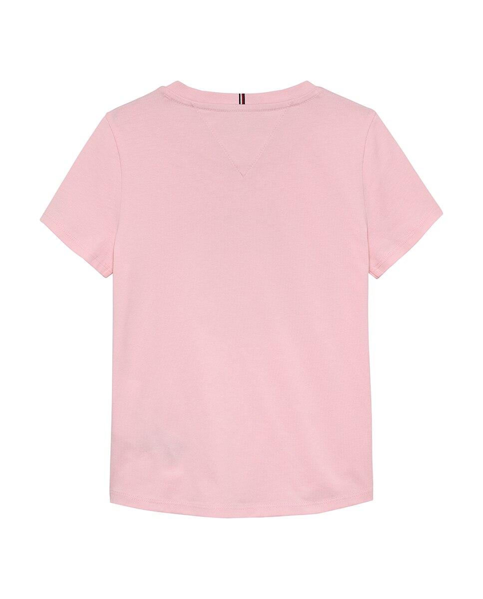T-shirt com Logótipo Floral Tommy Hilfiger Rosa-6