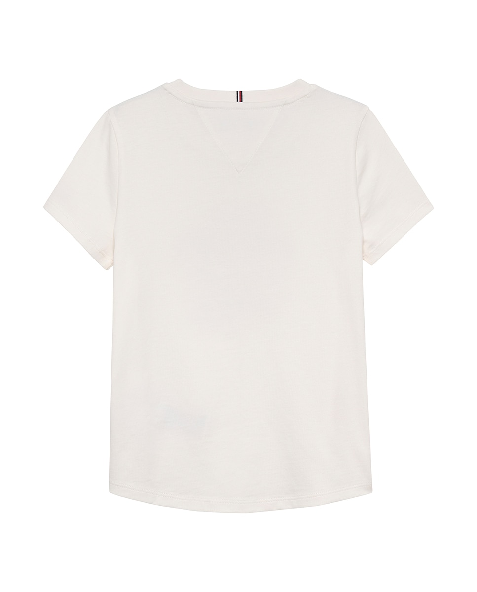 T-shirt com Logótipo Floral Tommy Hilfiger Branco-7