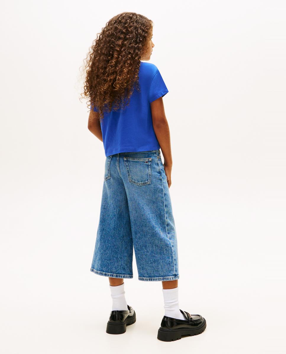 Camiseta de niña con logo en forma de corazón - Tommy Hilfiger - Azul Azul-2