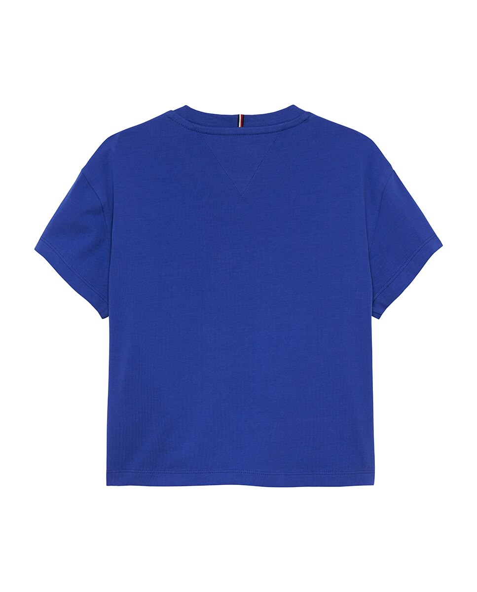Camiseta de niña con logo en forma de corazón - Tommy Hilfiger - Azul Azul-6