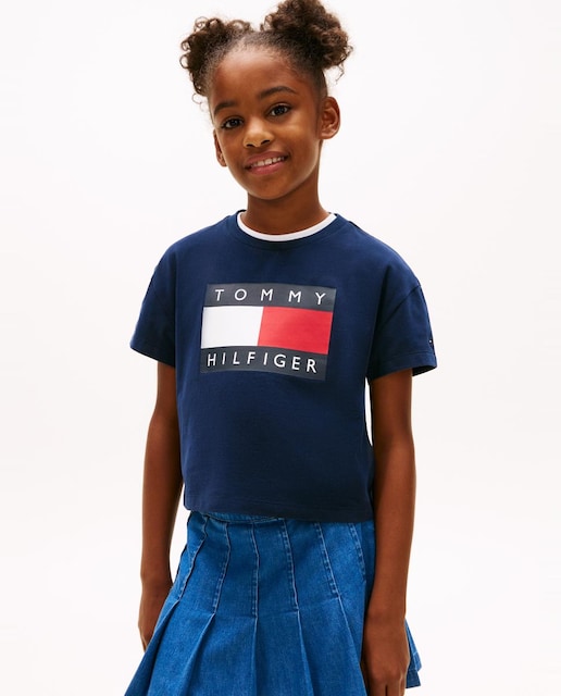 Imagem 0 de T-shirt Cropped com Logótipo de Bandeira