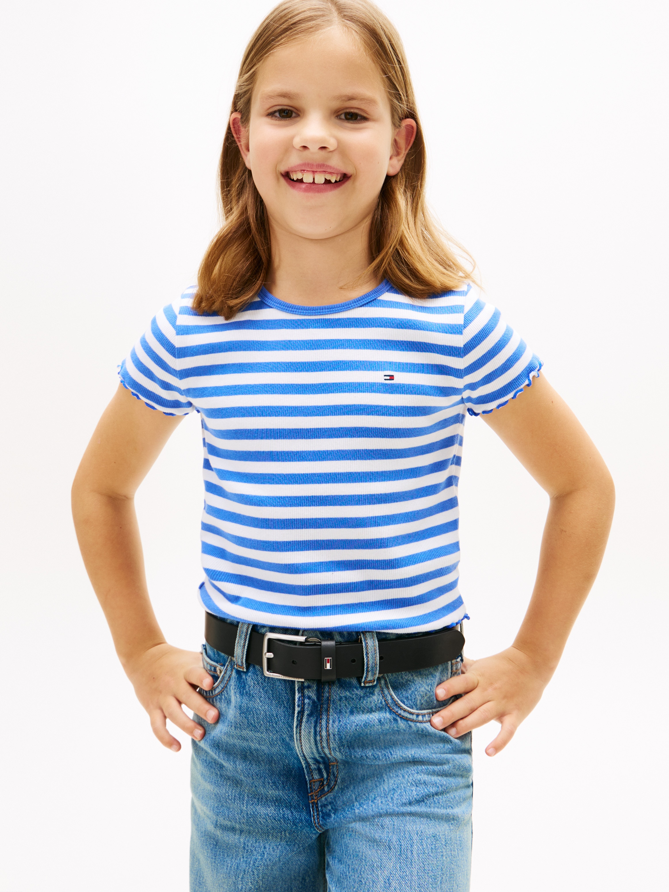 Camiseta de rayas con acabado ondulado - Tommy Hilfiger - Azul Azul-1