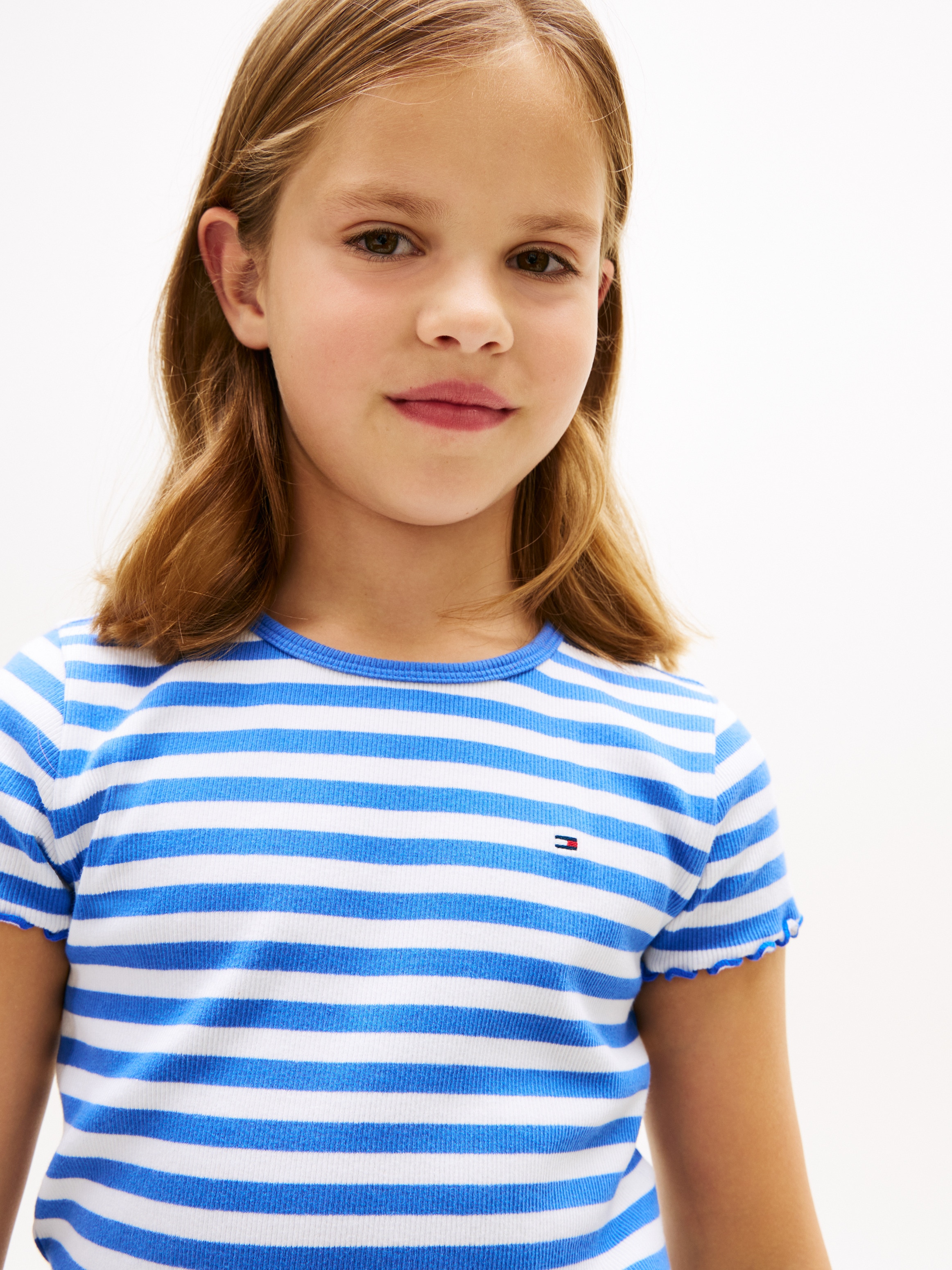 Camiseta de rayas con acabado ondulado - Tommy Hilfiger - Azul Azul-3