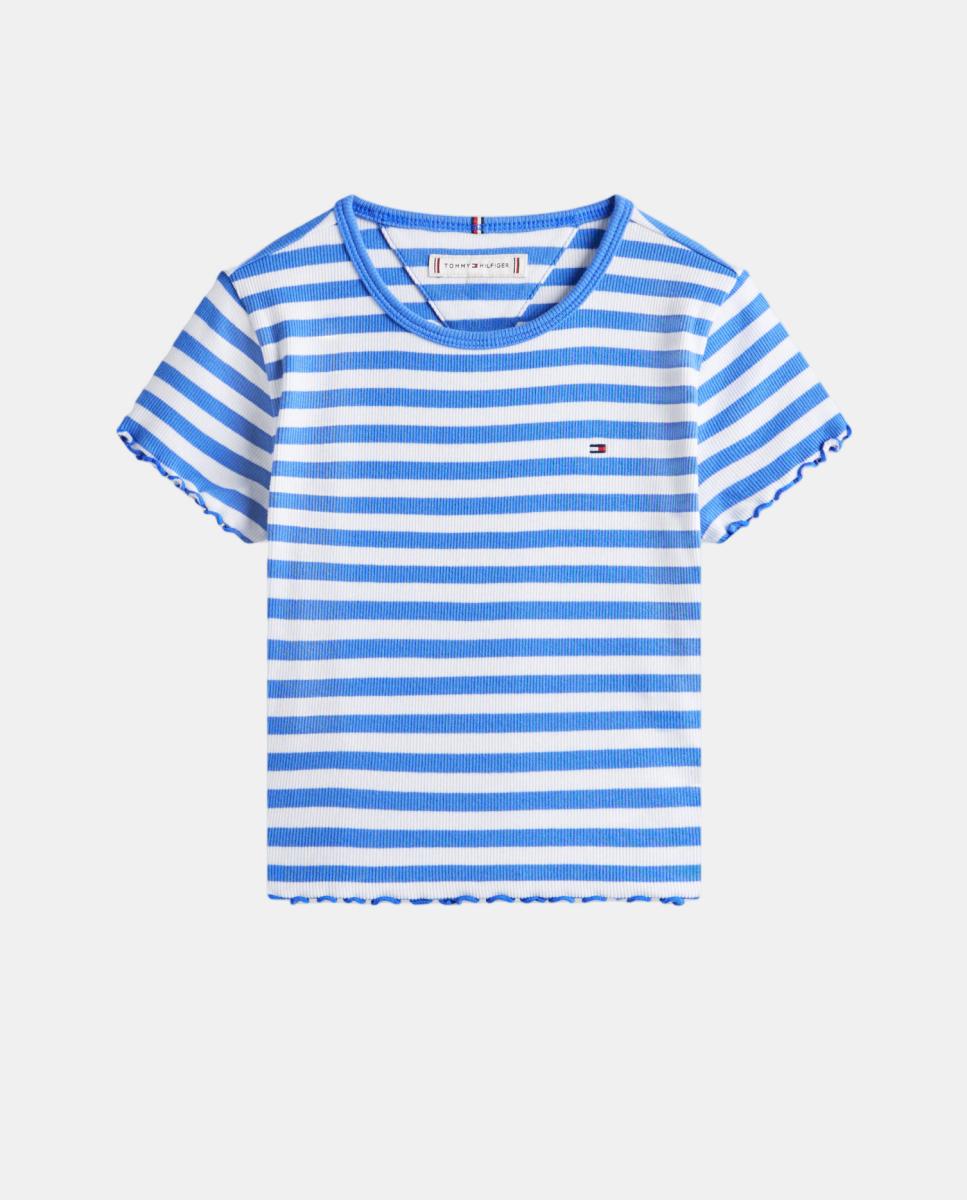 Camiseta de rayas con acabado ondulado - Tommy Hilfiger - Azul Azul-5