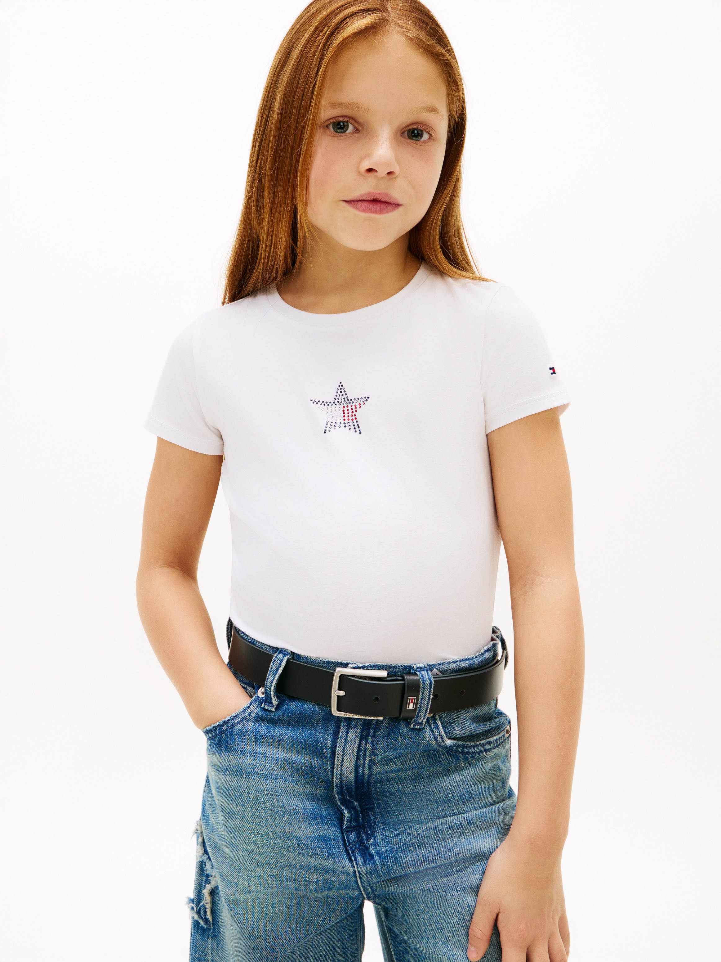 Imagem 0 de T-shirt Canelada com Estrela Decorativa
