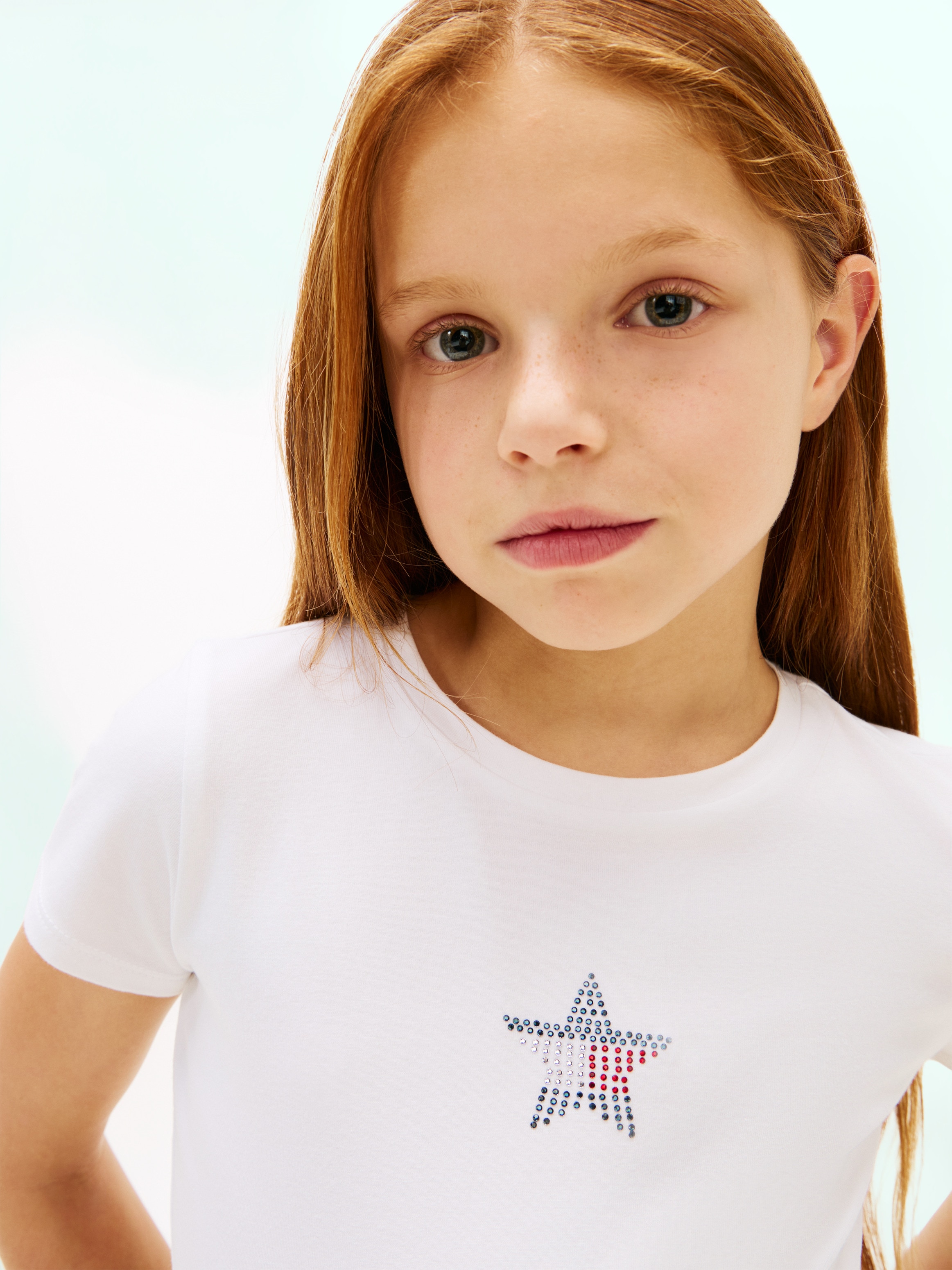 T-shirt Canelada com Estrela Decorativa Tommy Hilfiger Branco-3
