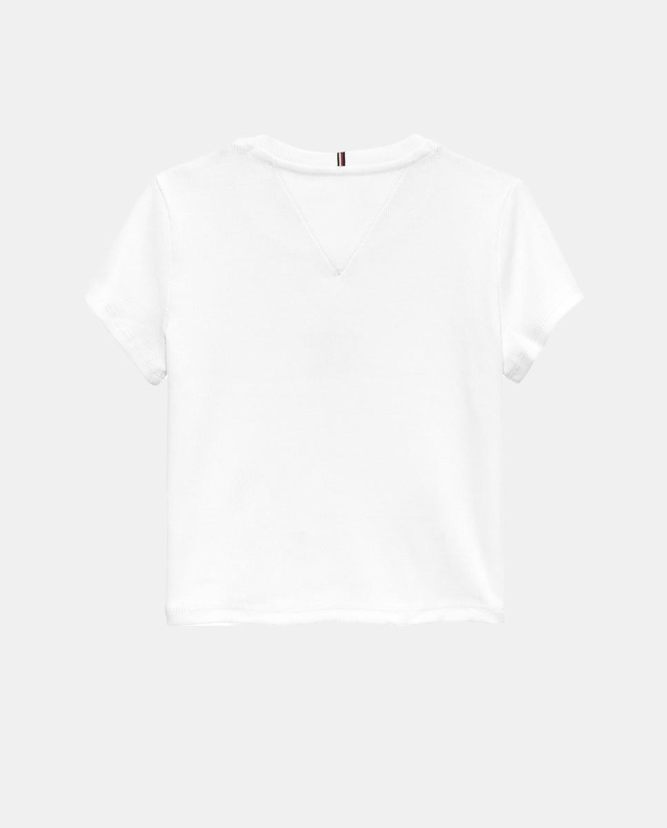 T-shirt Canelada com Estrela Decorativa Tommy Hilfiger Branco-6