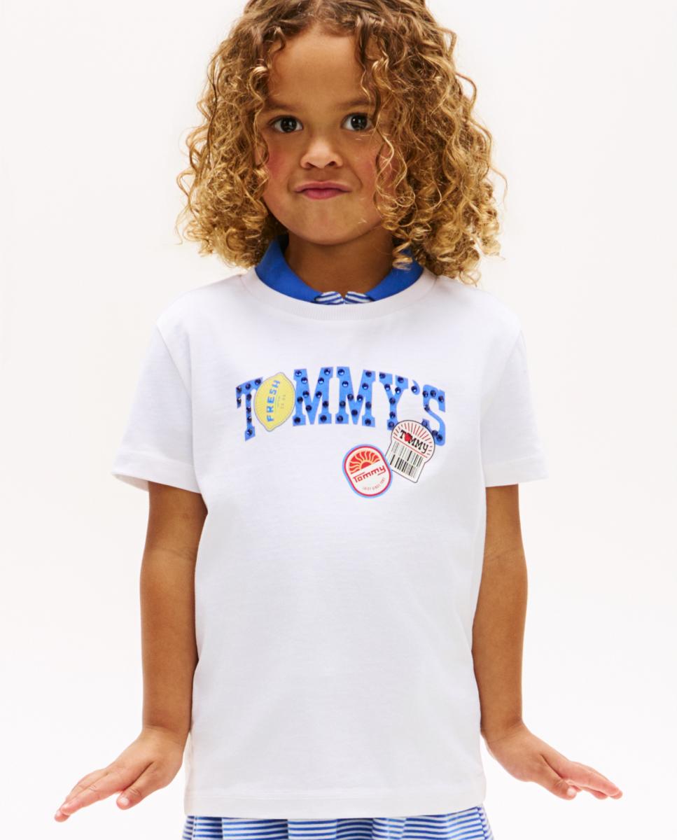 Camiseta de niña con estampado de frutas - Tommy Hilfiger - Blanco Blanco-1