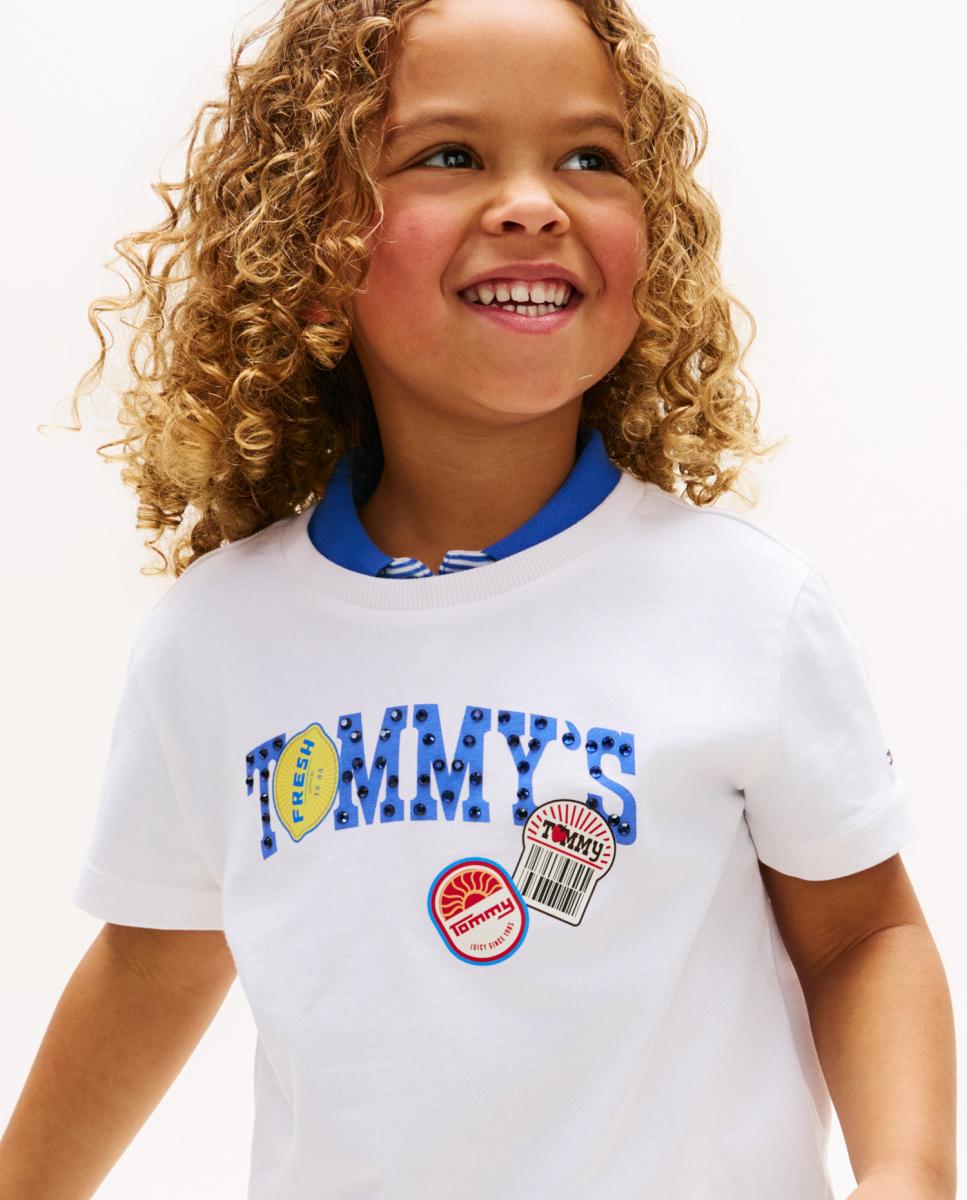 Camiseta de niña con estampado de frutas - Tommy Hilfiger - Blanco Blanco-3