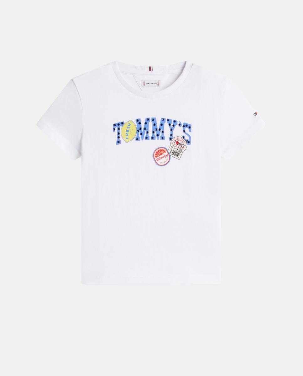 Camiseta de niña con estampado de frutas - Tommy Hilfiger - Blanco Blanco-5