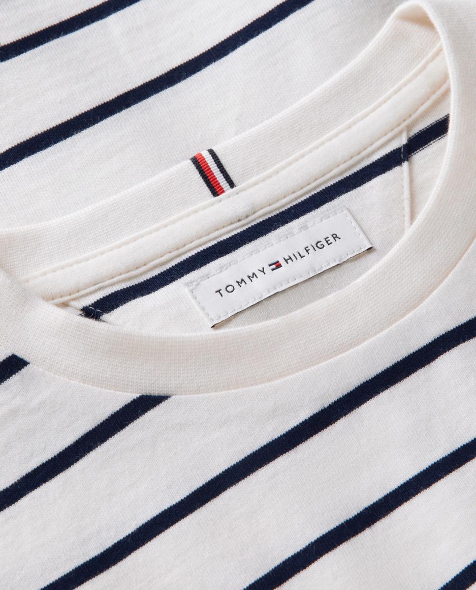 Camiseta de niña de manga larga con logo bordado - Tommy Hilfiger - Blanco Blanco-8